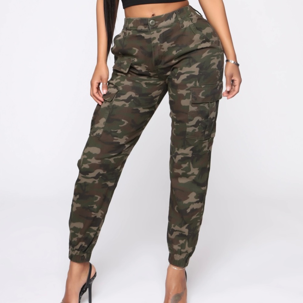 Fashion Nova Cadet Kylie Camo Camp Pants